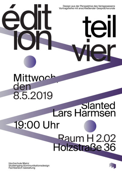 Édition – Design aus der Perspektive des Verlagswesens 08.05.2019