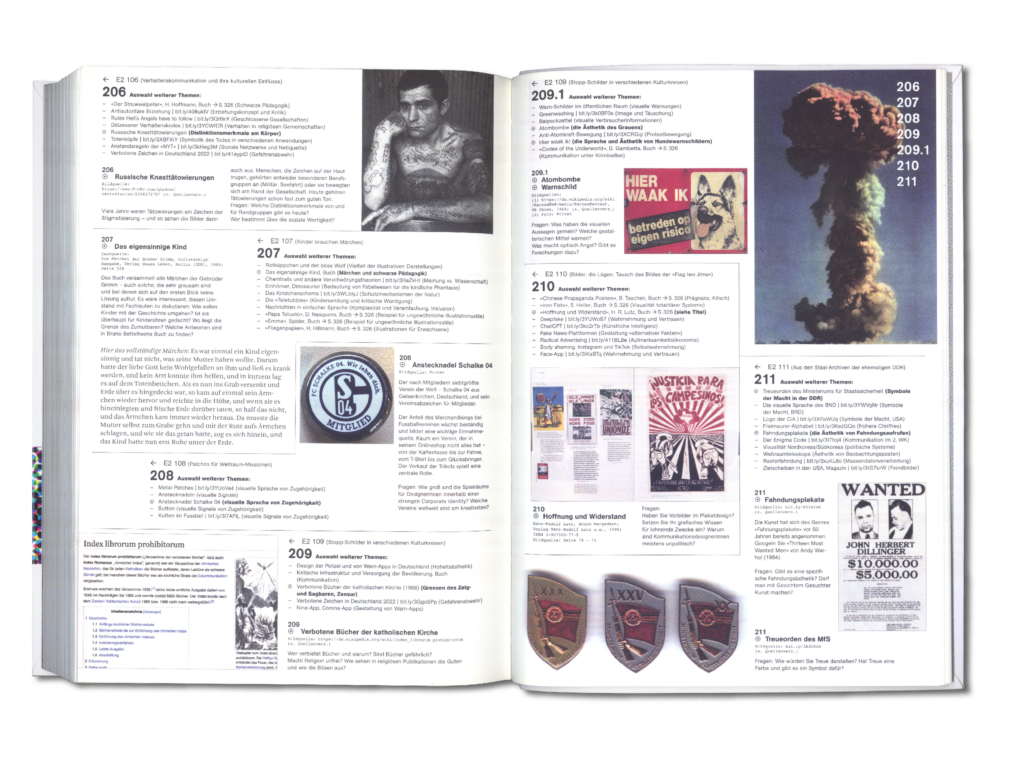 Ein Spread der Buchseite